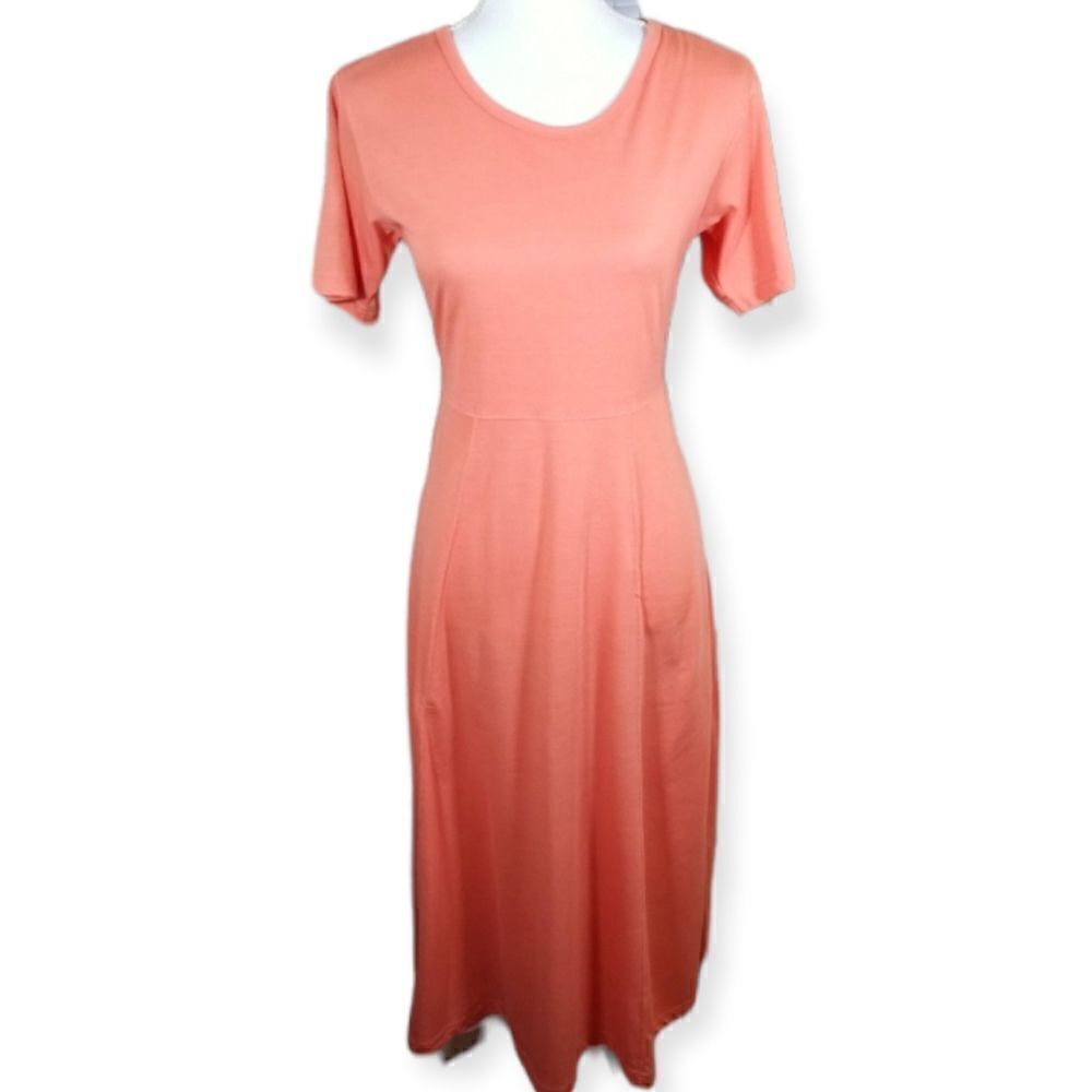 LAURA GAYLE PEACH DRESS SZ.PS EUC